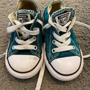Teal converse toddler size 7